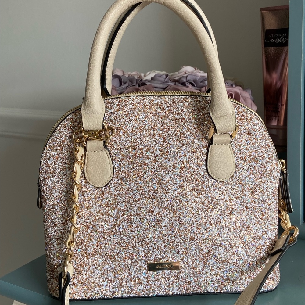 ALDO NEW Sparkly Satchel Bag Women’s Purse